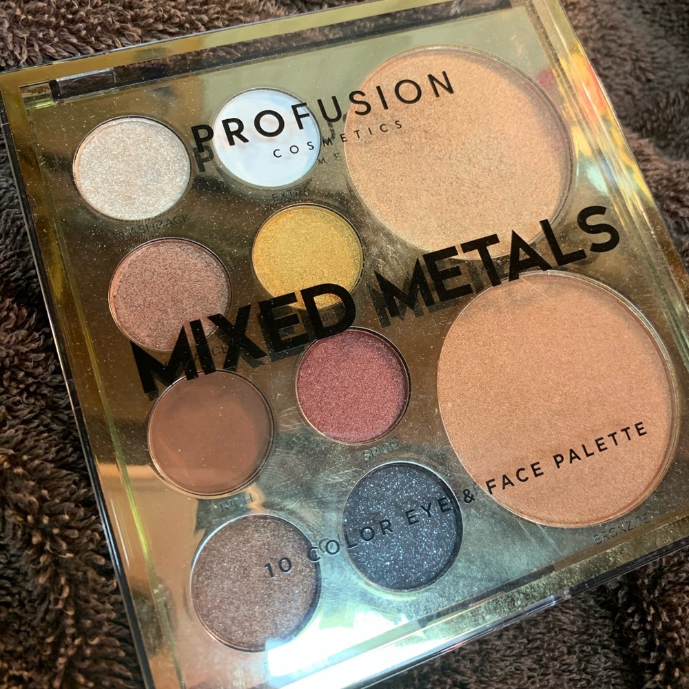 Profusion cosmetics mixed metals face palette